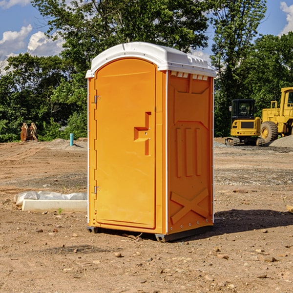 how often are the porta potties cleaned and serviced during a rental period in Ricks Illinois